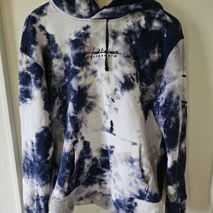 Hollister Mens Navy Tie Dye Hoodie